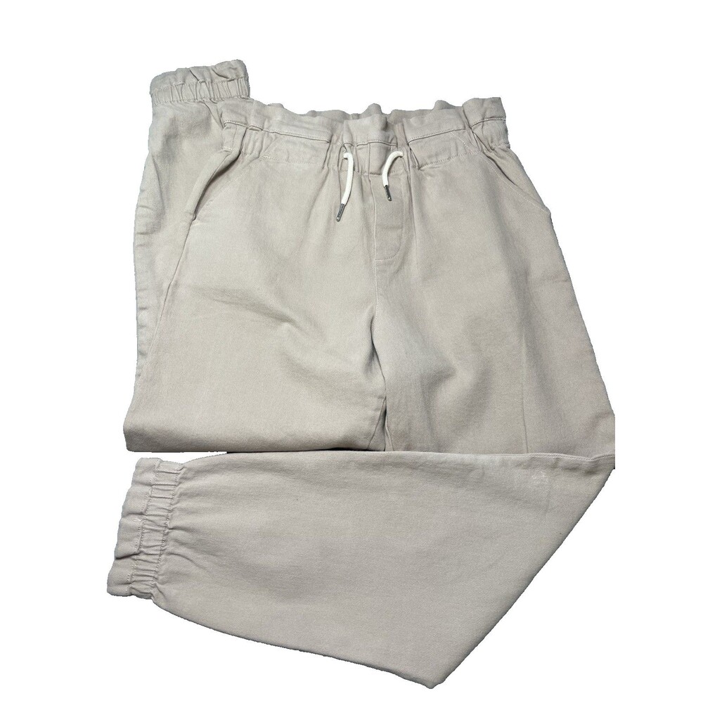 Bohme Paperboy khaki drawstring jogger 28 cinch waist womens pants boho NWOT